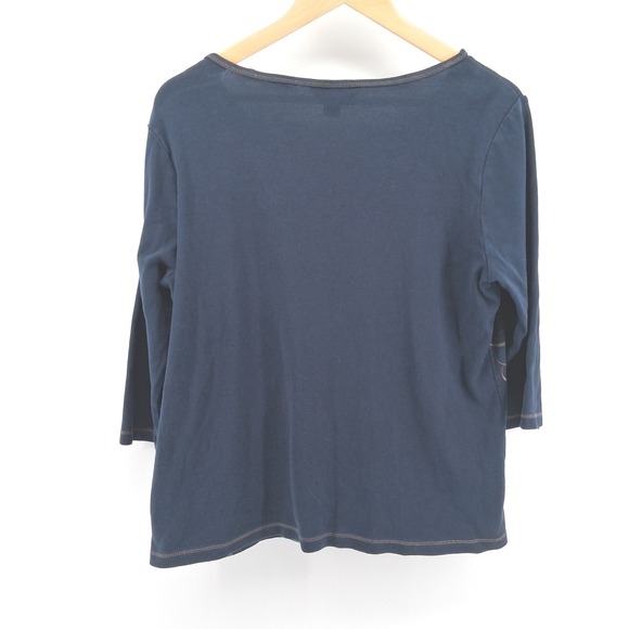 CJ Banks Plus Size X Embellished Graphic Top Bicycle Roses Rhinestones USA Made - Picture 10 of 12